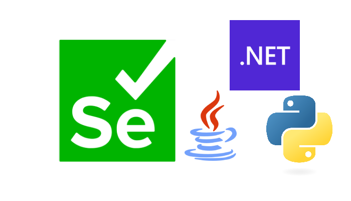 selenium in dotnet, python and java
